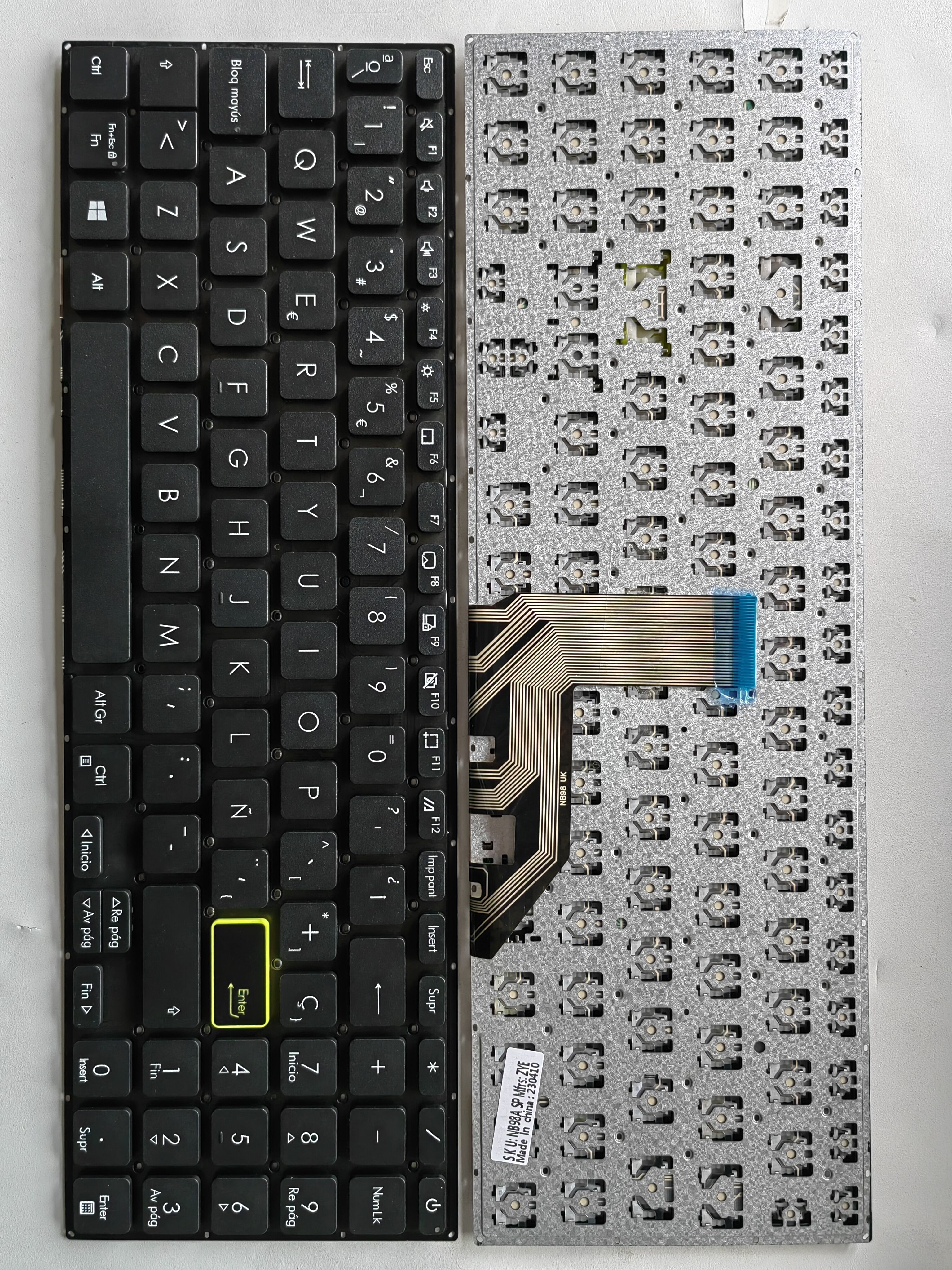 Picture of New Replacement Laptop Keyboard For OEM  ASUS   X513  no pointer, no backlight, black  OEM SP Layout